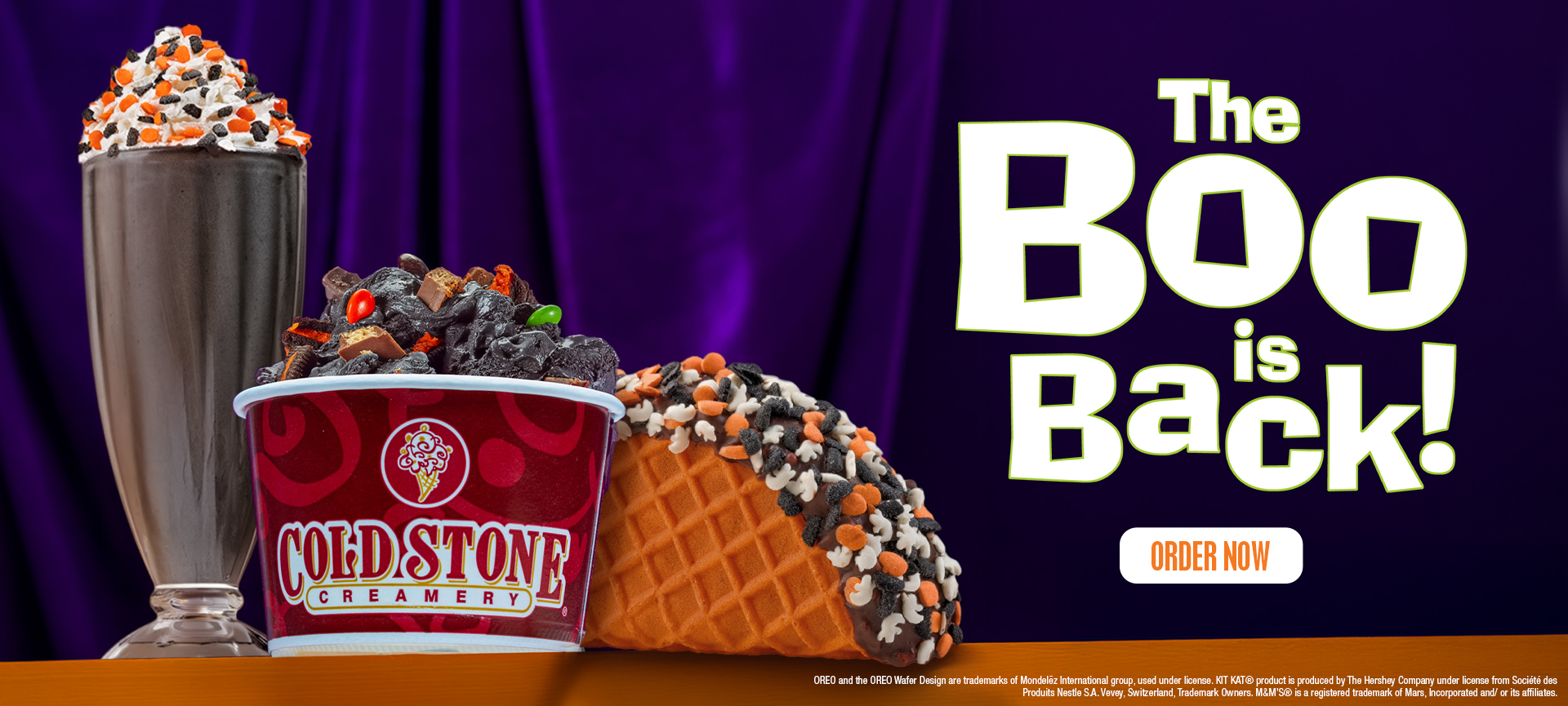 The Boo is Back! Boo Batter Waffle Taco, Signature Creation and Shake. Order Now.