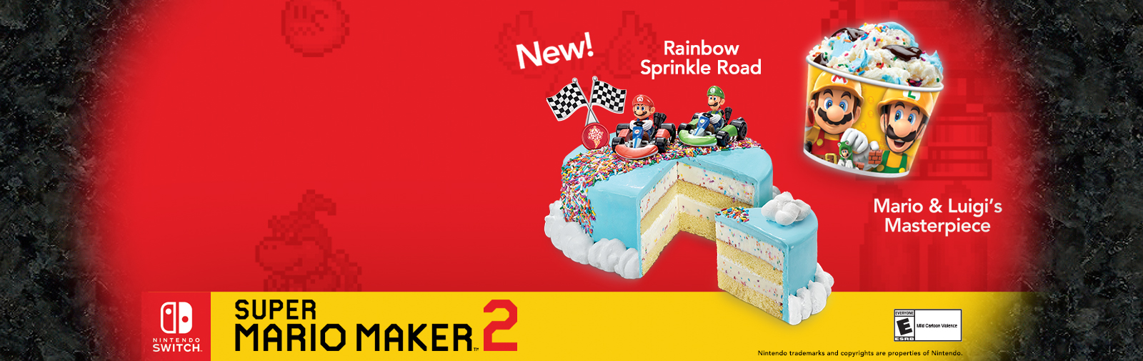 Try our new Rainbow Sprinkle Road and Mario & Luigi's Masterpiece