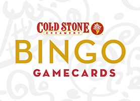 Cold Stone Creamery Bingo Gamecard