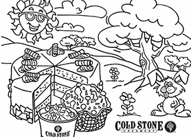 Cold Stone Creamery Spring Coloring Sheet 2