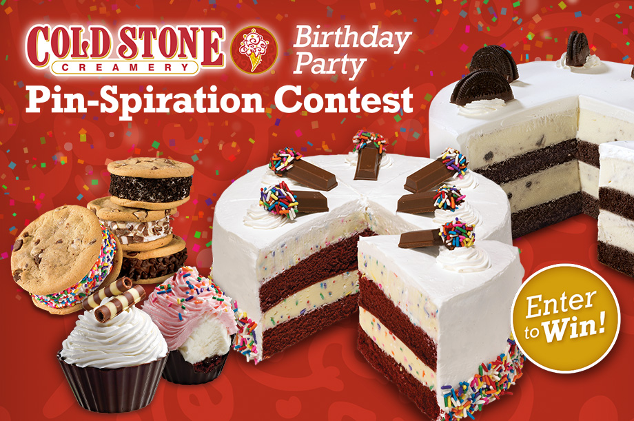 Cold Stone Creamery Birthday Party, Pin-Spiration Contest, Enter To Win!