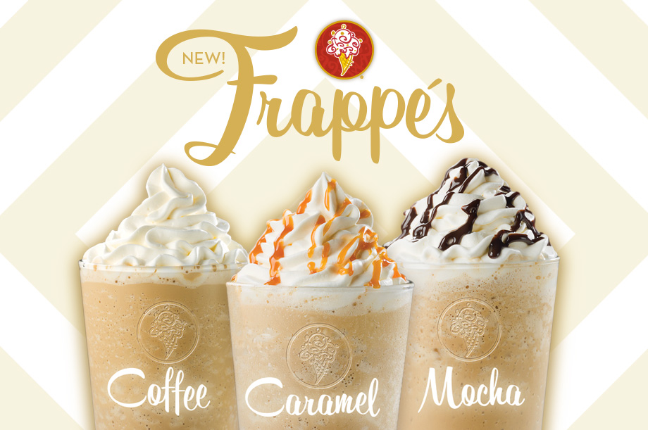 New Frappes! Coffee, Caramel, Mocha