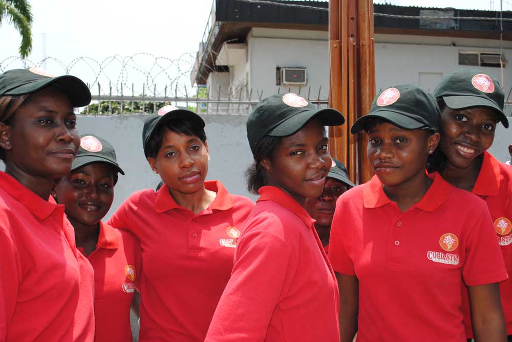 Cold Stone Creamery employees in Nigeria.