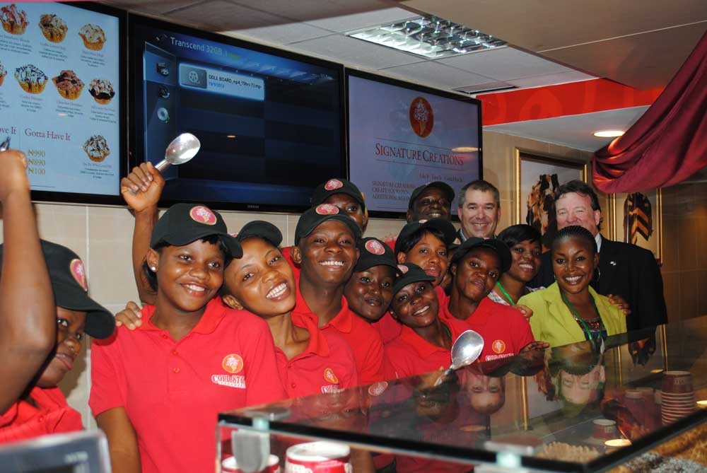 Cold Stone Creamery employees in Nigeria.
